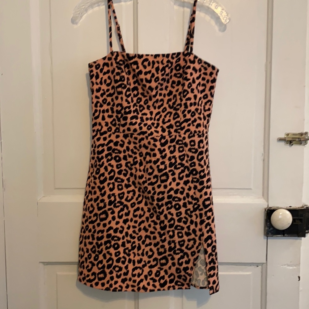 Pink and Black Cheetah Print dress